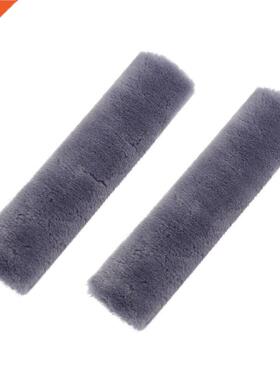 2pcs Soft Car Seatbelt Cover Sheepskin Seat Belt Pillow Pad