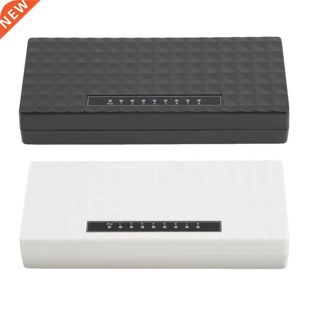 White 8-Port Hubs 1000Mbps Gigabit Ethernet Desktop Switch F