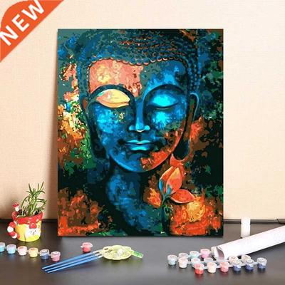 HACAN DIY Pictures By Number Buddha Kits Paint By Numbers Po