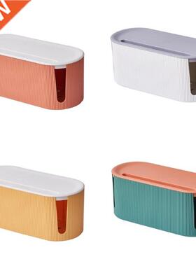 Cable Management Storage Box with Lid Charger Socket Power W