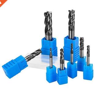 8 Pieces of 4-Slot Tungsten Carbide Milling Cutter Set, Stra