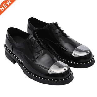 New Spring Black Casual shoes Loafers Genuine Leather Goodye