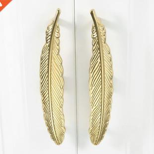 Brass Feather Furniture Handle Kitchen and Home Nordic Cabin
