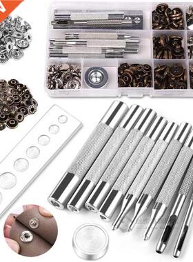 LMDZ Leather Snap Fasteners Kit,Metal Snaps with Setting Too