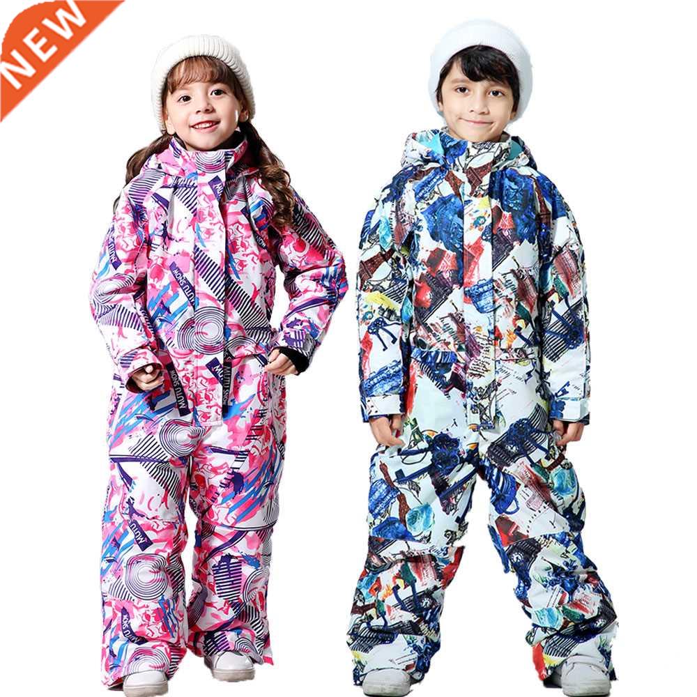 -30 Degree Children Ski Jumpsuit Winter Snowboard Jacket Bo