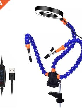 Soldering Holder 3X LED nifier Table Clamp PCB Welding Third