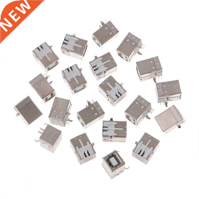 20 Pcs Type B USB 4 Pn Female Jack Socket Connector PCB Mou