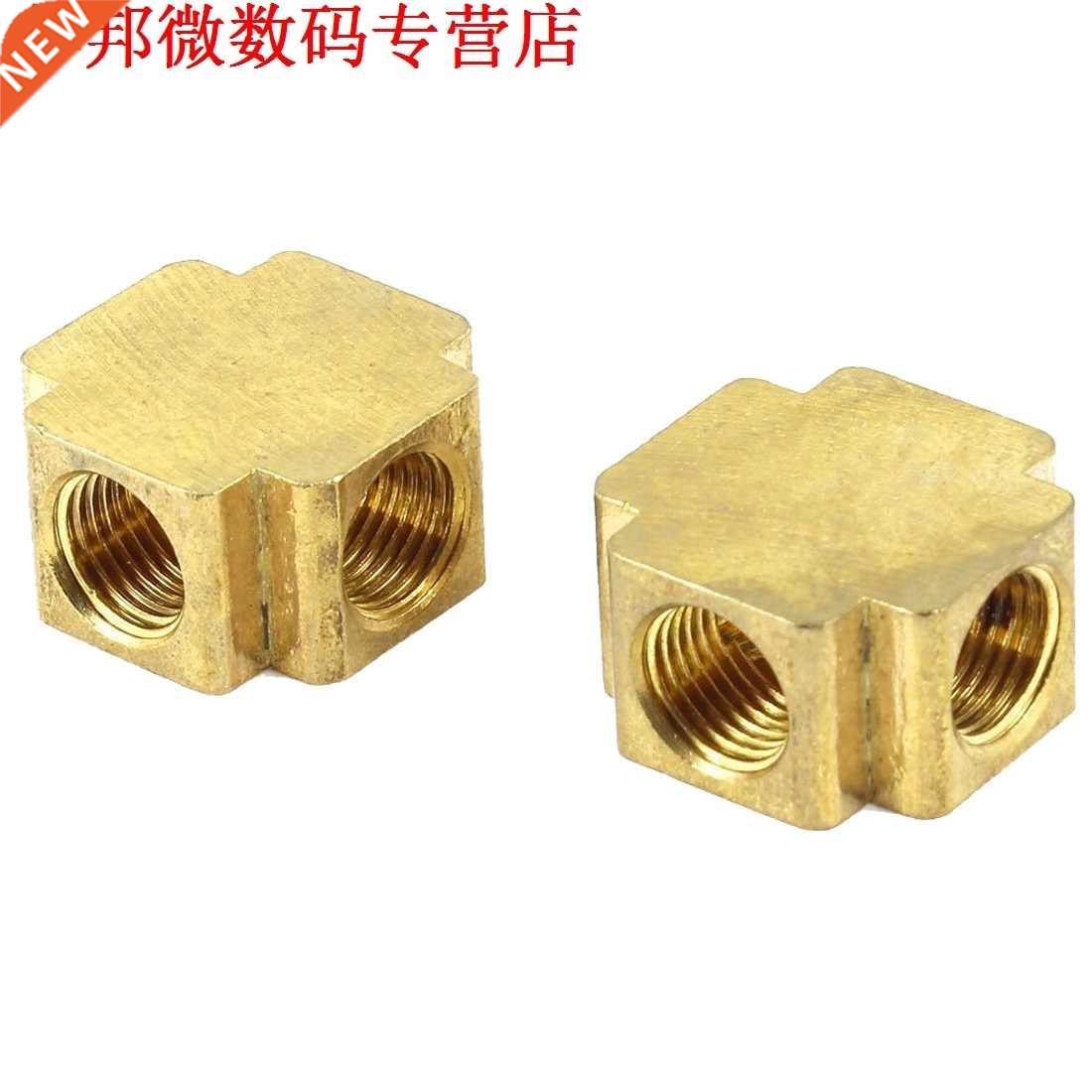 2pcs 1/4 Npt 4 Manieren Cross Connector Pijp Adapter Couple