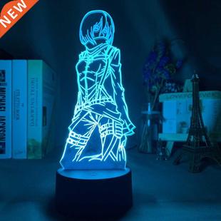 Titan Kids Lamp Nightlig Figure Attack Ackerman Mikasa