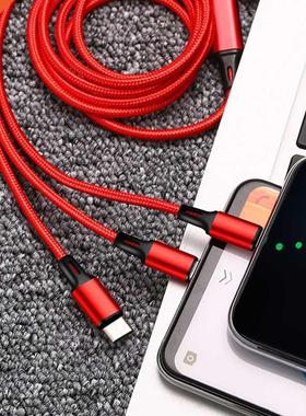 3 IN 1 Mobile Phone Cables USB Charger Cable for Samsung Hua
