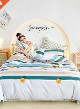 Kuup Cartoon Bedding Set Double Sheets Soft 3/4pcs Bed Sheet