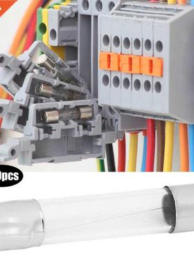 100pcs AC250V 15A Fuse Glass Tube Fuses Safety Fast-Acting F