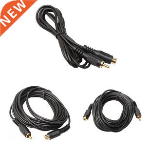 Black Single RCA Male to Single RCA Female Phono RCA extensi