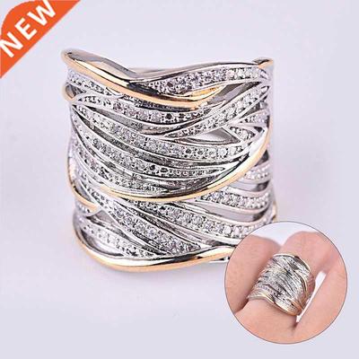 Female Engagement Ring women's Fashion Gold Silver Color Mul