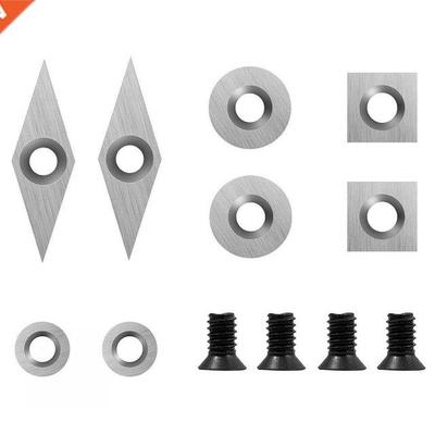 8Pcs Tungsten Carbide Cutters Inserts Set For Wood Lathe Tur