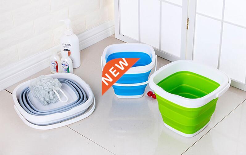 folding 10L Square bucket Bucket for Fishing Promotion Car W