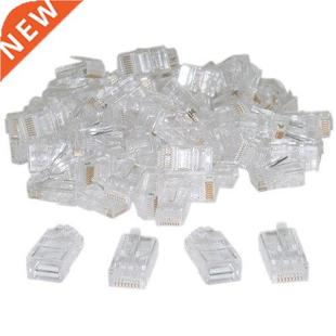 Transparent 100 8P8C Piece Plug CAT Connector RJ45 Crimp
