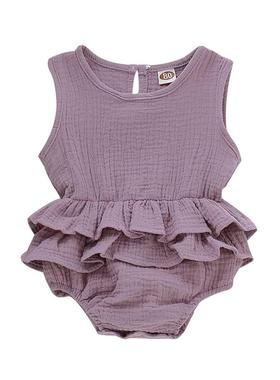0-24M Babies Girls Clothes Summer Kids Ruffles Bodysuits Cot