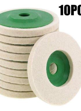 10pcs 4 Inch 100mm Wool Polishing Wheel Buffing Pads Angle G
