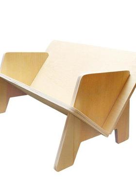 Desktop Bookshelf V Shaped Minimalist Durable Wooden Multipu