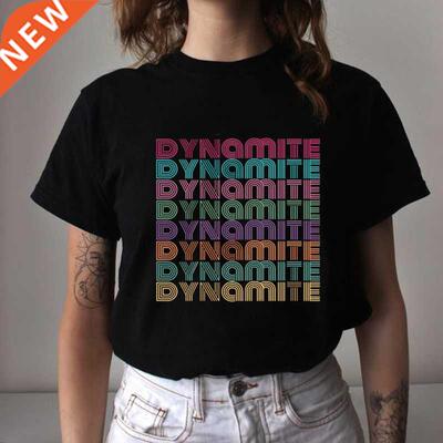 New DYNAMITE Harajuku T-shirt K-pop Ladies KPOP Bangtan Boys