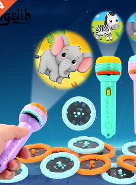 Baby Sleeping Story Book Flashlight Projector Torch Lamp Toy