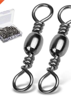 DONQL 50/100pcs Bearing Swivel Fishing Connector 1#-14# Fish