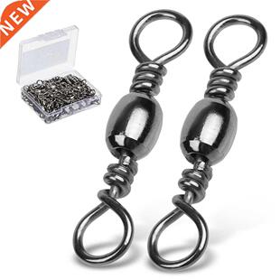 DONQL 50/100pcs Bearing Swivel Fishing Connector 1#-14# Fish