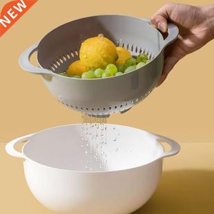 Hollow Vegetable Basket Screen Round Drain Pcs