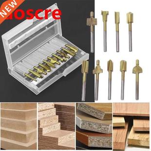 Wood Milling Rotary Titanium Fits Router Bits 10Pcs Cutter