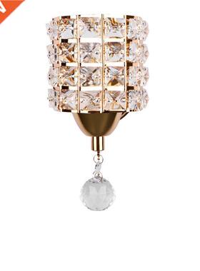 Modern Style Wall Lamp Cylinder Crystal Wall Light Holder Wi
