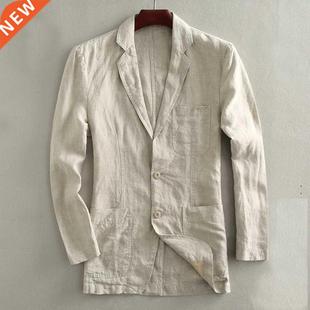 autumn Jacket Thin arrival Casual Male Spring Suit new Linen