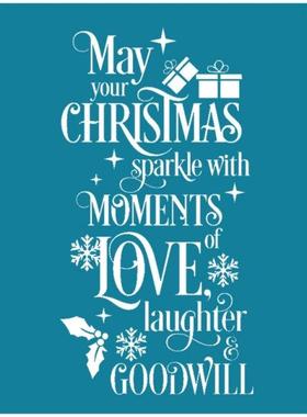 Christmas Self Adhesive Silk Screen Printing Stencil Mesh Tr