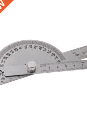180 Degree Adjustable Protractor Stainless Steel Angle Ruler