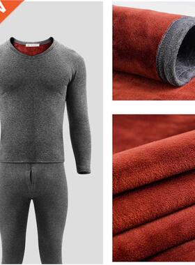 Gden Velvet Men Thermal Underwear Set Heated Long Johns Wi