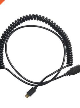 Smartphone Spiral Line USB Type-C Stretchable Car Charger Co