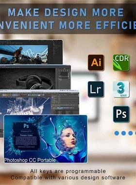 RGB Macro Custom Gaming Keyboard Knob 9 Key + 2 Knob Program