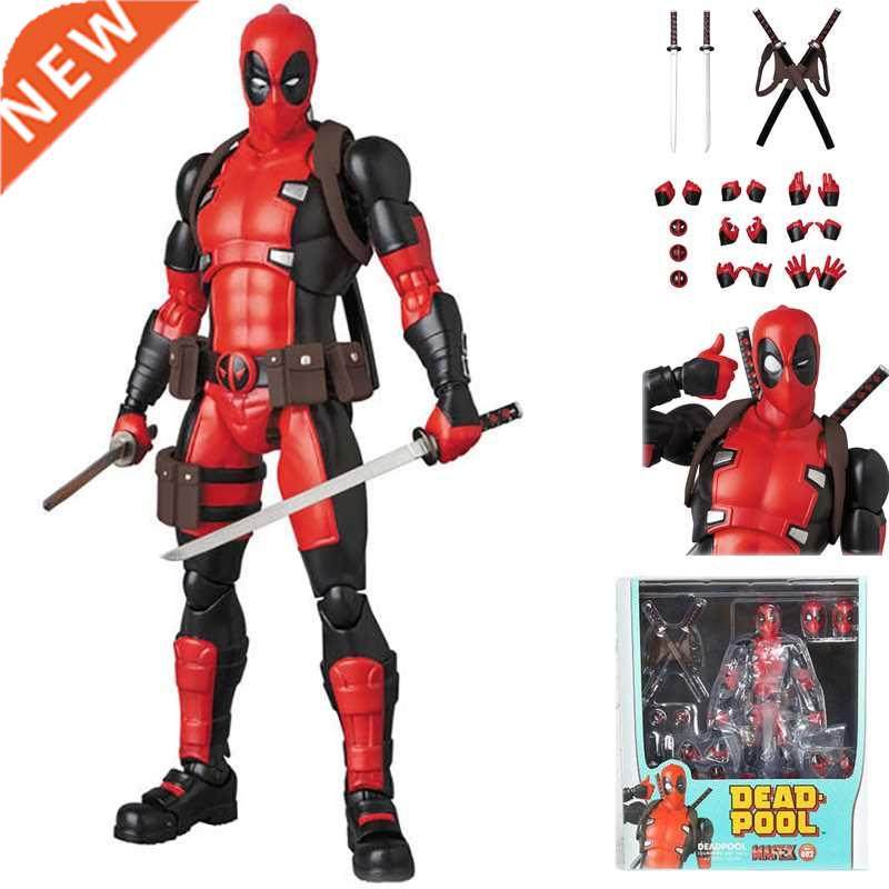 Marvel Mafex 082 Change Head Deadpool PVC Action Figure Toy