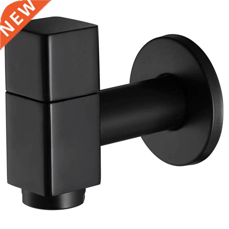 Black Square Copper Wall Mounted Washing Machine Tap Mop Poo