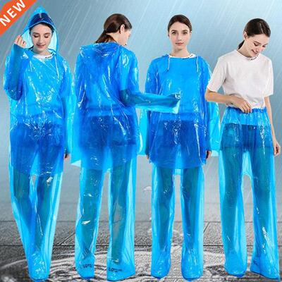 Blue Protective Workwear Raincoat Rain Pants Suit Outdoor Re