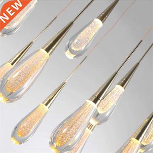 Modern LED Water Drop Pendant Lights Gold Kitchen Hotel Hall