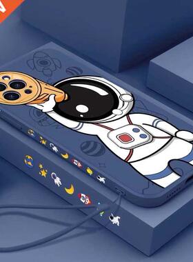Cute Astronaut Hand Lanyard Phone Case For iPhone 13 12 11 P