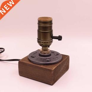 Wood Vintage Dimmable Table Village Lamp Light Retro Desk