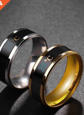Smart Sensor Body Temperature Test Ring Stainless Steel Fash