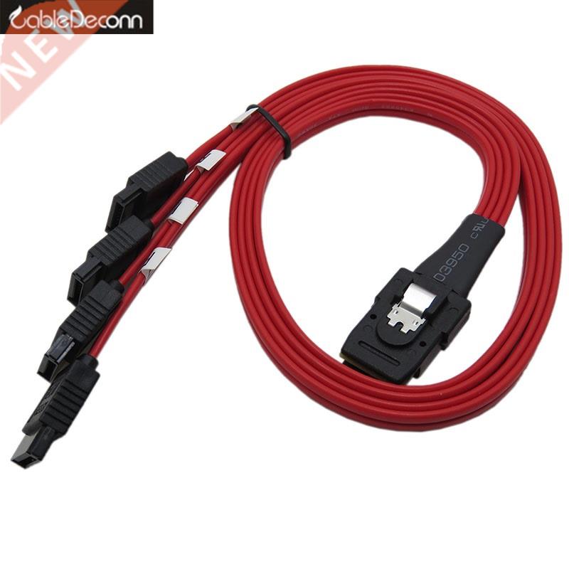sas sata cable Mini SAS 6P SFF 8087 host to 7pin SATA 6GB