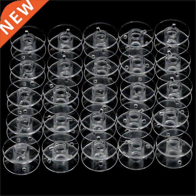 10pcs/lot Sewing Accessories Plastic Empty Bobbins Transpare