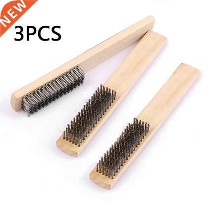 Pcs Stainless Steel Wire Brush Wood Handle Wire Brush Rust