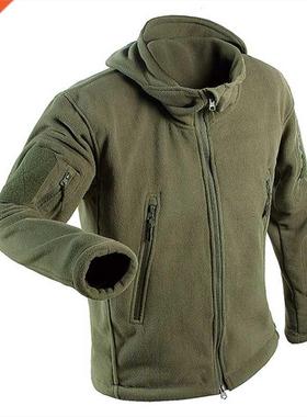 Chaqueta táctica militar con forro polar para hombre,