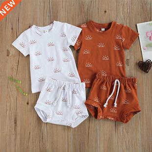 Newborn Infant Baby 2pcs Summer Outfit Casual Set Short Slee