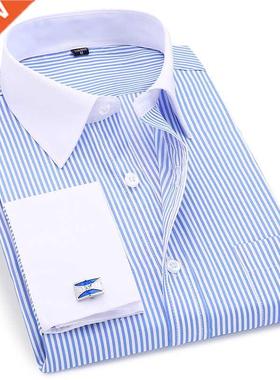 High Quality Striped For Men French Cufflinks Casual Dress S
